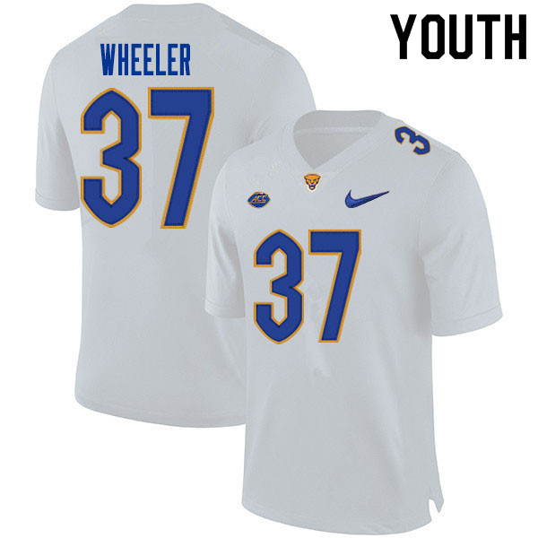 Youth #37 Rashad Wheeler Pitt Panthers College Football Jerseys Sale-White